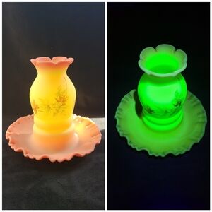 Fenton Burmese Fairy Lamp